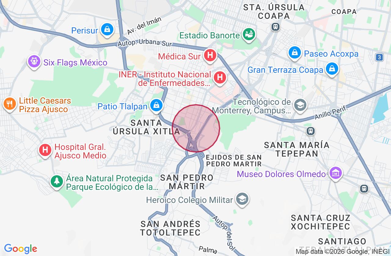 Zona aproximada de Casa en venta en Tlalpan