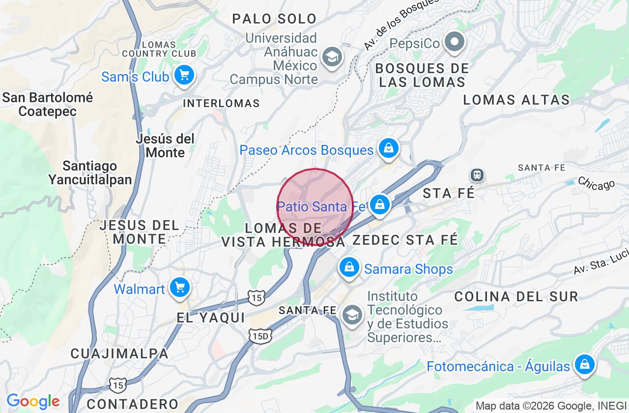 Zona aproximada de Departamento en venta en Bosques de las Lomas