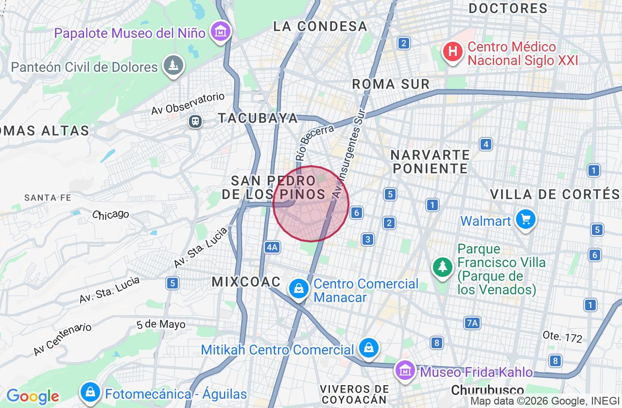 Zona aproximada de Departamento en venta en Ciudad de los Deportes