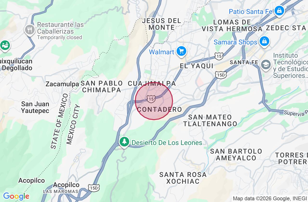 Zona aproximada de Departamento en venta en Contadero