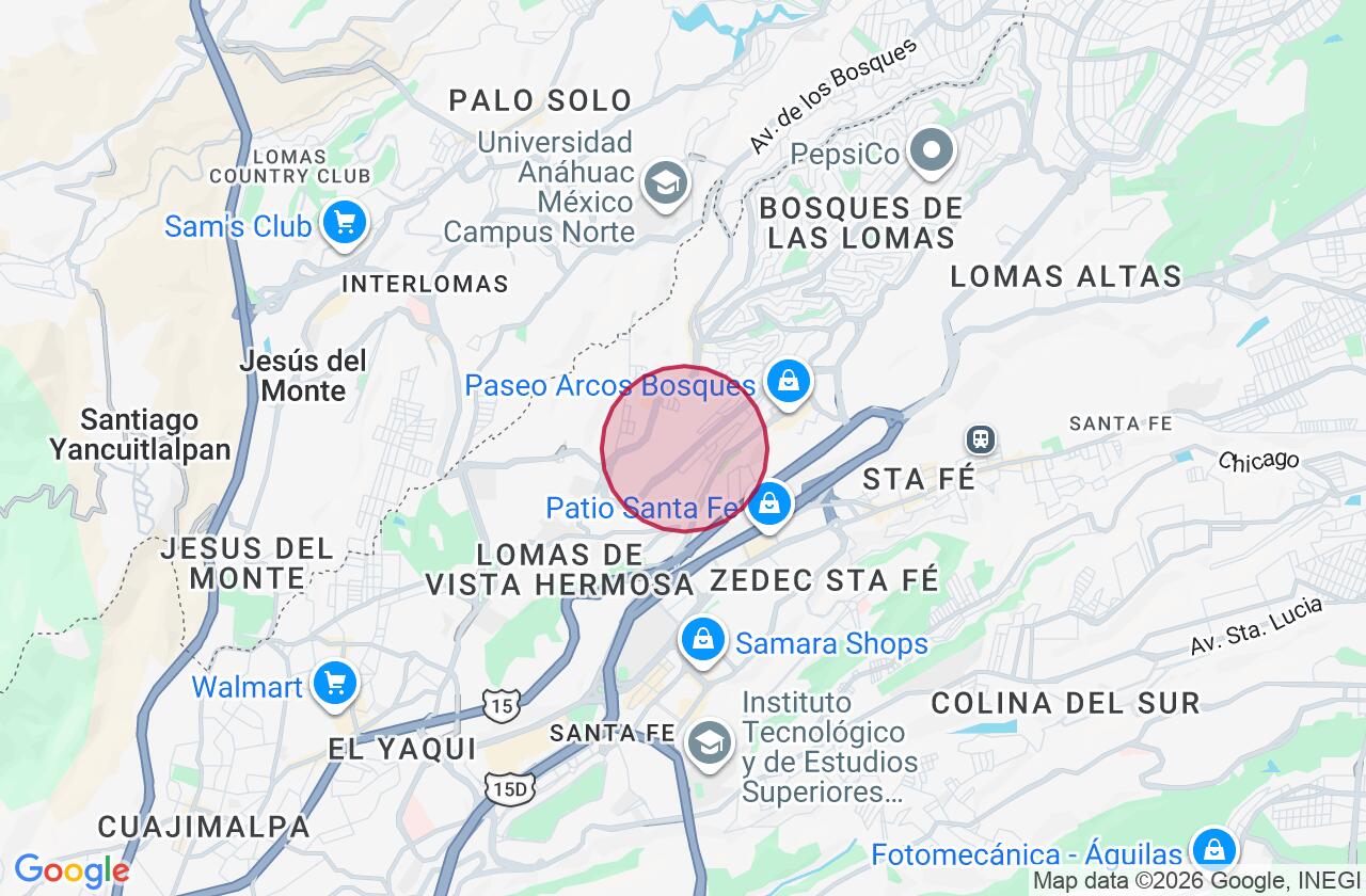 Zona aproximada de Departamento en venta en Cumbres Reforma