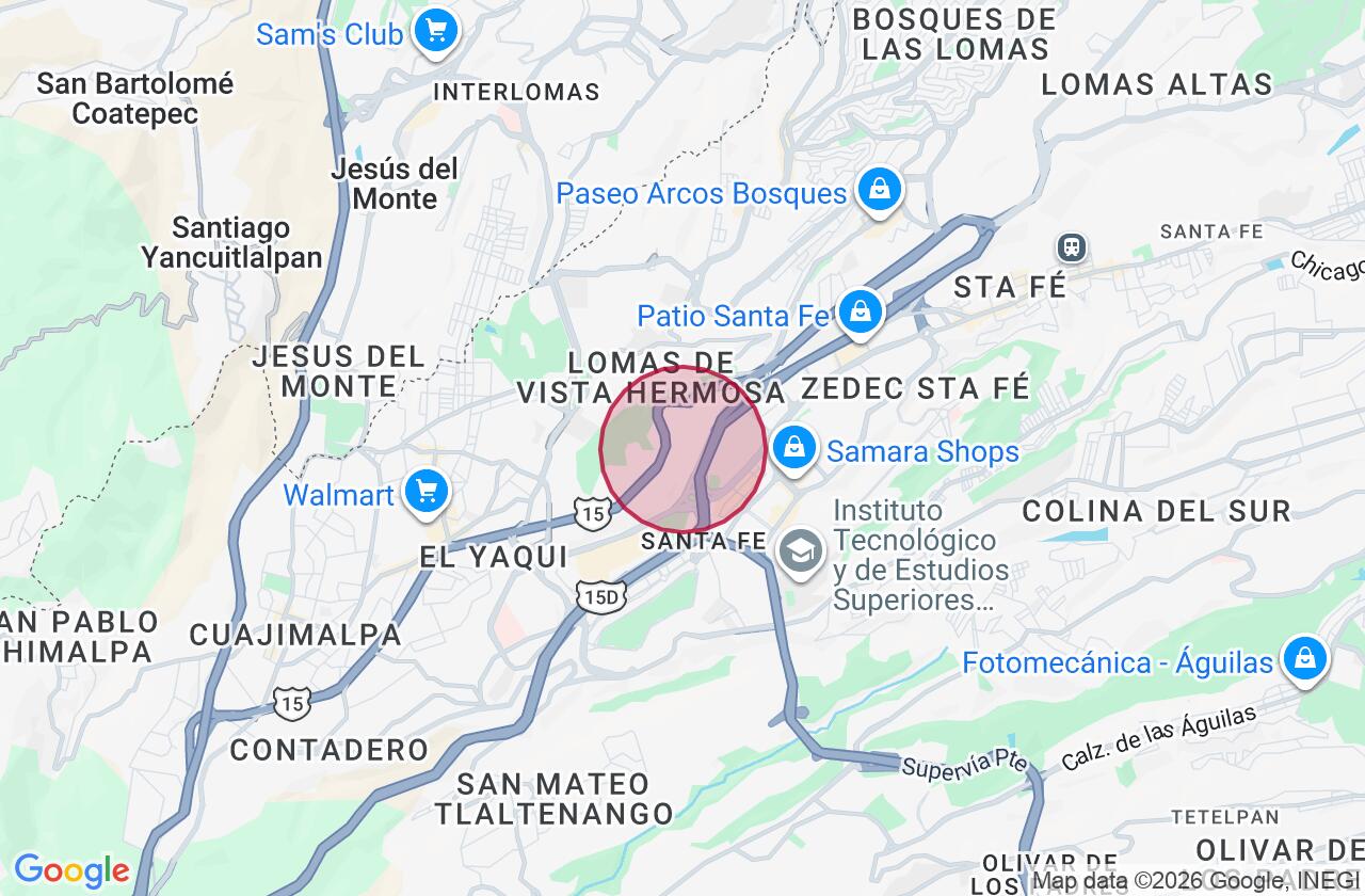 Zona aproximada de Departamento en venta en Paseo de las Lomas