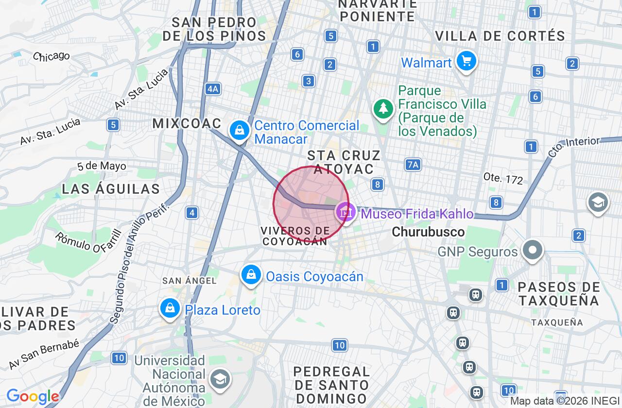 Zona aproximada de Departamento en venta en Xoco