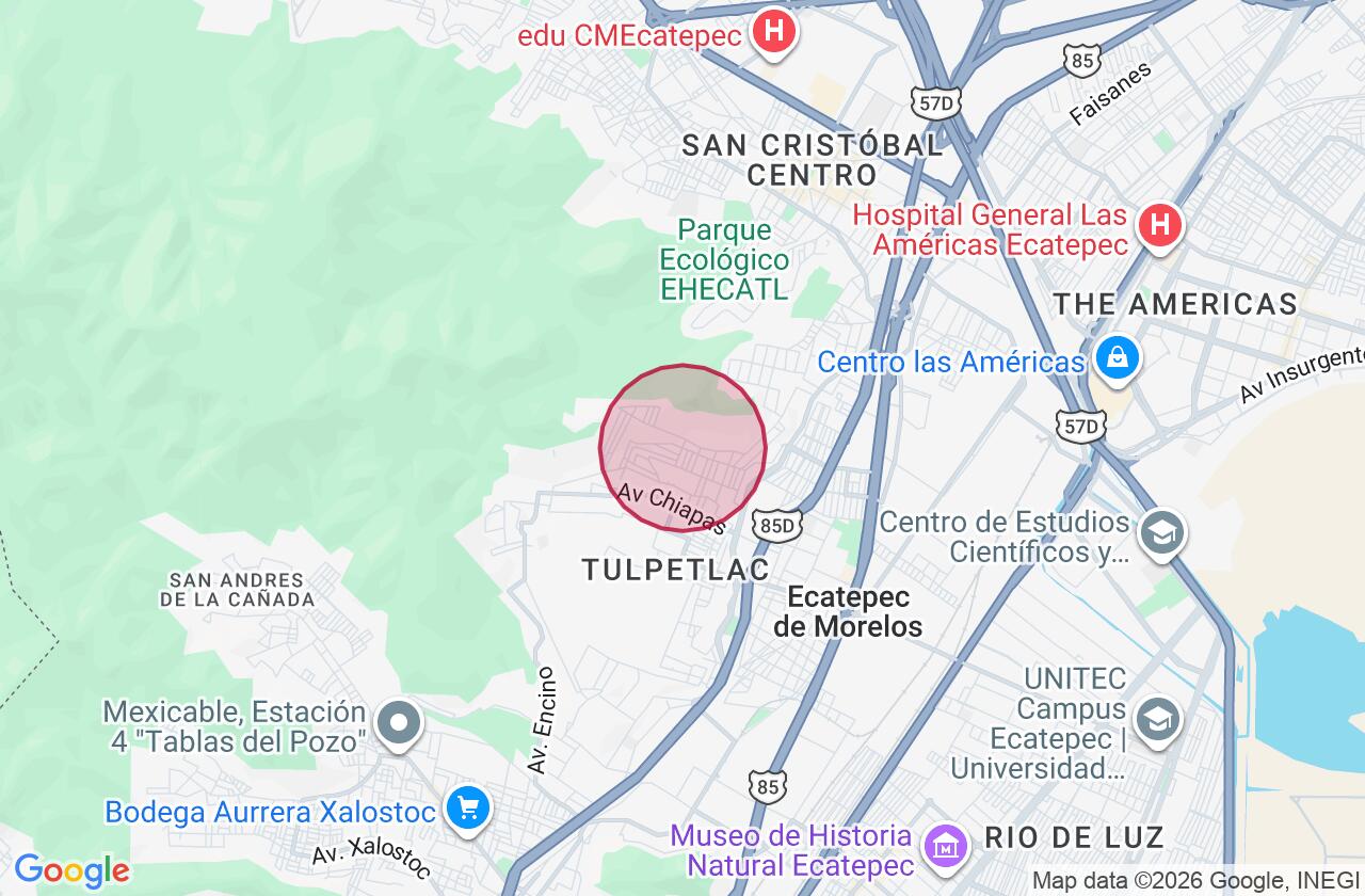 Zona aproximada de Terreno en venta en Santo Tomás Chiconautla