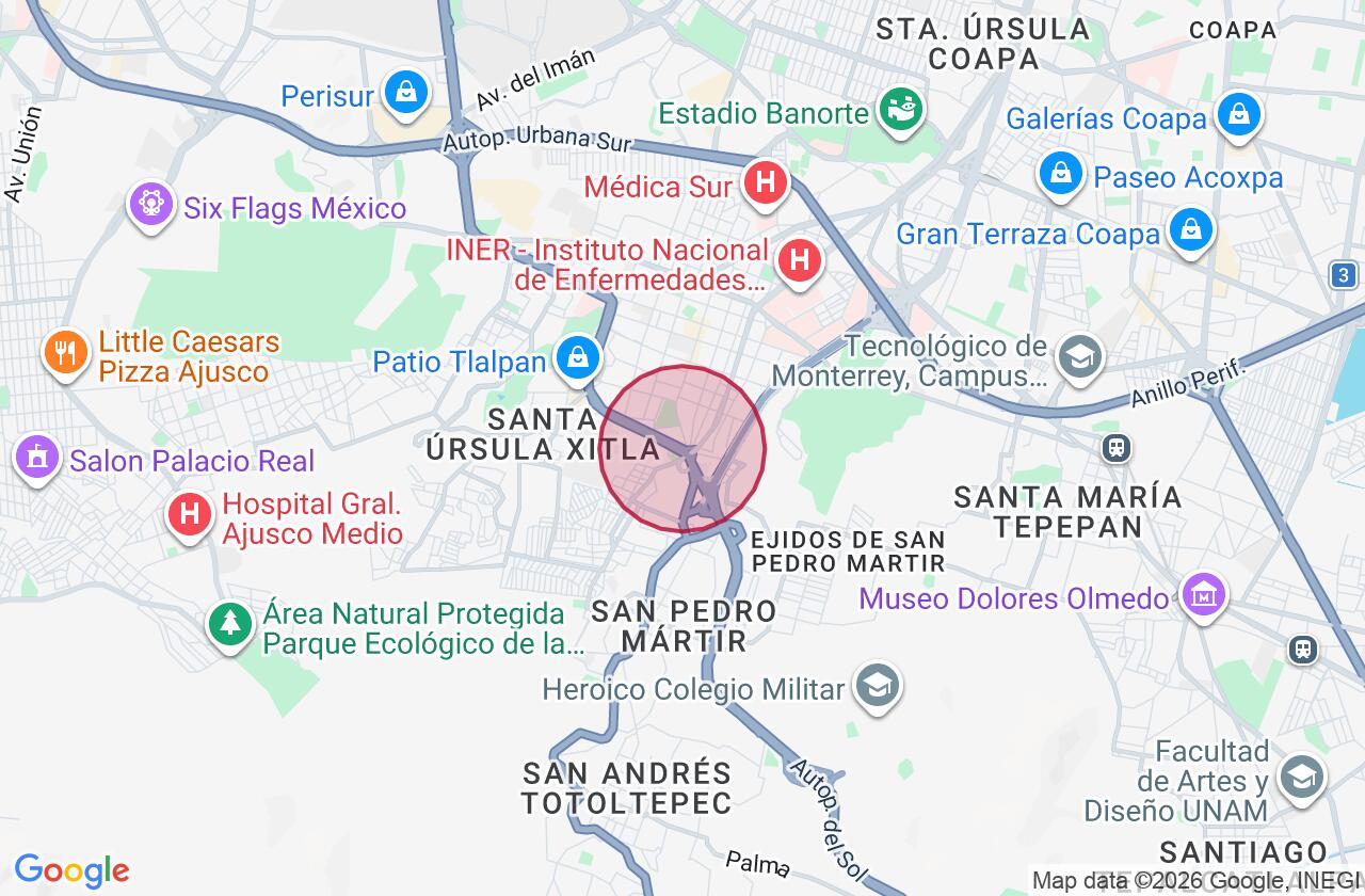 Zona aproximada de Terreno en venta en Tlalpan Centro
